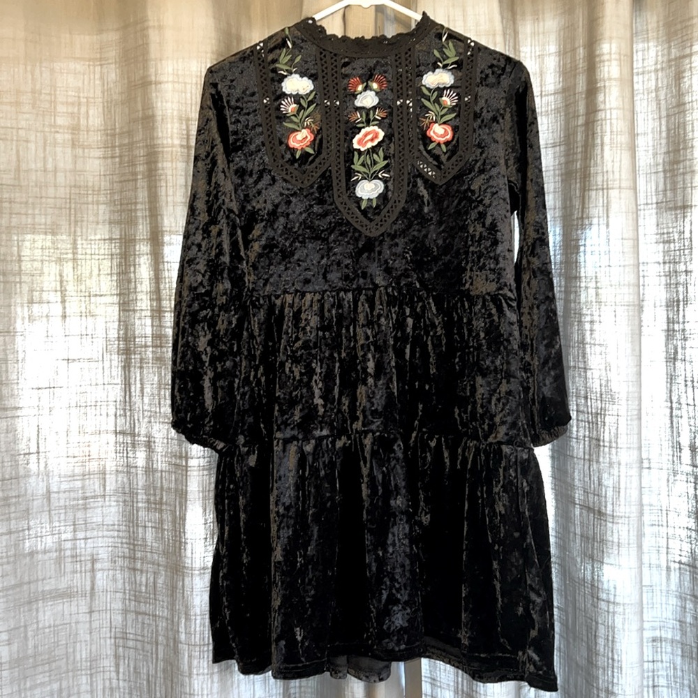 Gothic crushed velvet dress